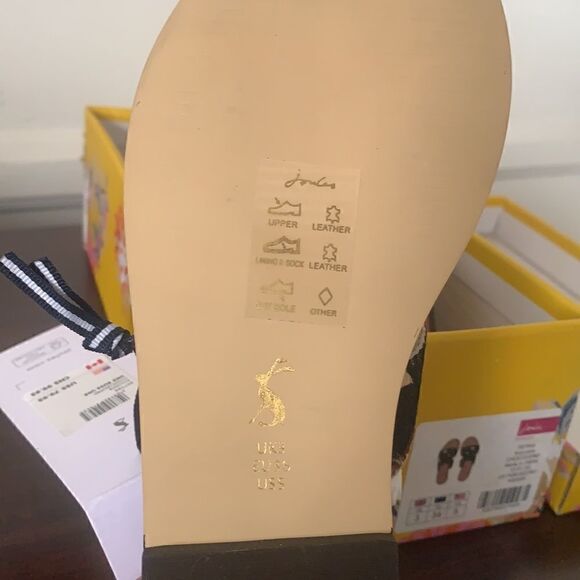 Joules Avondale boho chockleoprd leopard s print slip-on Leather sandal size 5 - Picture 8 of 8